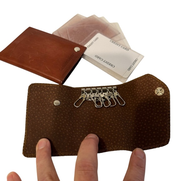 Vintage Leather Card & Key Holder - Picture 4 of 6